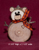 Med Wood Disk Bear Ornament